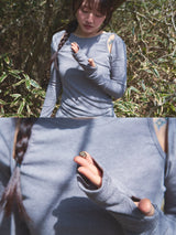 BOLERO LONG SLEEVE TEE (PURPLE-GRAY)