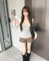 コットンロールアップショートパンツ
