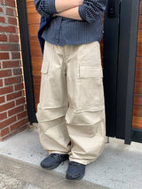 Roil Cotton Wide Cargo Pants
