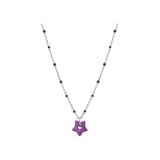 gleaming tiny star necklace [purple]