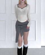 Tying Skirt Pants (2colors)