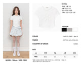 DELAY OFF レースクロップTシャツ (ホワイト)
