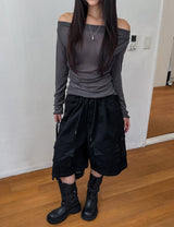 Onz Stitch Multi-Pocket Bermuda Pants