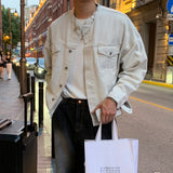 LMN Dape China Crop Denim Jacket (white gray)