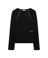 MOVE BUTTON LONG SLEEVE (BLACK) F26QB048
