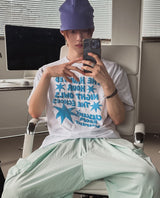 Hound Star Lettering Over Short Sleeve T-shirt
