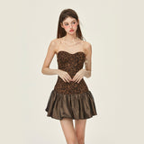 [GirlyFancyClub] Hot Girl Sexy Off-the-shoulder Bud-shaped Tube Top Puff Dress