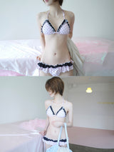 [summer item] moe frill dot bikini *pink