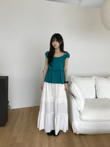 Punching Shirring T-shirt (2 colors)
