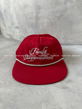 Red rope snapback ball cap