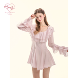 [GirlyFancyClub] Custom Special Pink Fairy Spun Ruffle Dress