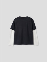 Waffle layered long sleeve tee