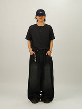 IN Waffle Henry-neck 1/2 T