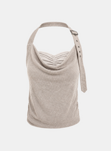 Livia Buckle Halter Top