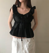 fitz frill & cancan sleeveless bl