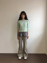 [SET]アーデンブーツカットパンツ + ベルト (3color)