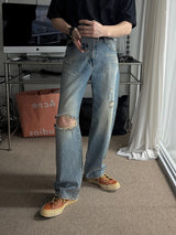 ASCLO Salted Damage Cut Denim Pants (52261)