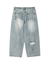 Lanes Damaged Wide Denim Pants