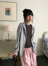 [unisex] ネヴェア ベーシック スラブ 2WAY フード ジップアップ