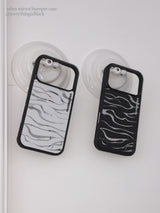 zebra mirror bumper case [white]