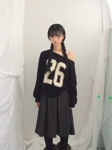 Numbering loose sweatshirt