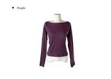 Log Rib Basic Boat Neck T-Shirt