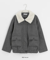 ピランスキルティドファーカラージャケット
