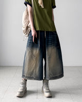Enta Double Knee Bermuda Denim