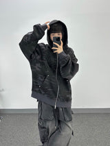 カモサイファーフーデッドジップアップ