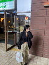 Mesh pocket cotton pants 