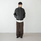 maison wide pintuck wool slacks