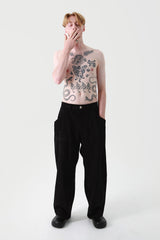 ARCHIVE CROSS PANTS-BLACK