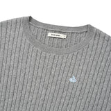 KIRSH PLAIN LINE POINT CABLE KNIT - GRAY 