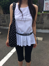 ベッキー フリル レイヤード スリーブレス ワンピース