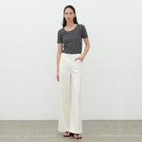 (PT-5682)ESSENTIAL SOLID WIDE PANTS