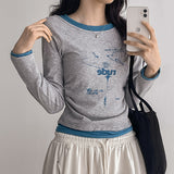 Shirring Long Sleeve T-shirt, Lude Slim Fit Long Sleeve (5 colors)