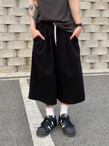 レイヤーピンタックバミューダワイドハーフパンツ2C