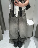 グレーレオパードパンツ