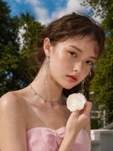 [Aespa Karina Necklace] Little Stars Choker Necklace - Silver Color