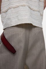 Embroidered Flare Dress Trousers