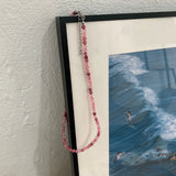 Flamingo Stone Dot Necklace