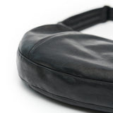 Split Half Moon Messenger Bag_Black