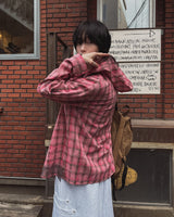 ベニッシュダーティーフードチェックシャツ