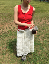 Tincture Ripple Long Skirt (2color)