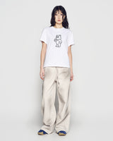 26SS WOMAN ダーティウォッシュドワイドデニムパンツ
