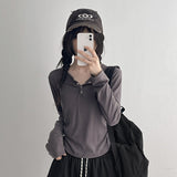 Side Shirring T-shirt💛Jena Snap Shirring Long Sleeve T-shirt (6 colors)