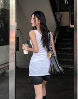 Tian snap layered wrap sleeveless