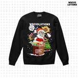 Ho Ho Home Run Santa Sweartshirt(Black)