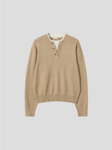 LMN Layered 3 Button Round Knitwear (4 colors)