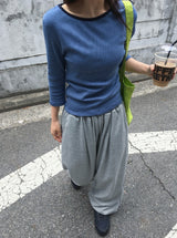 チハカラーボーダー長袖Tシャツ